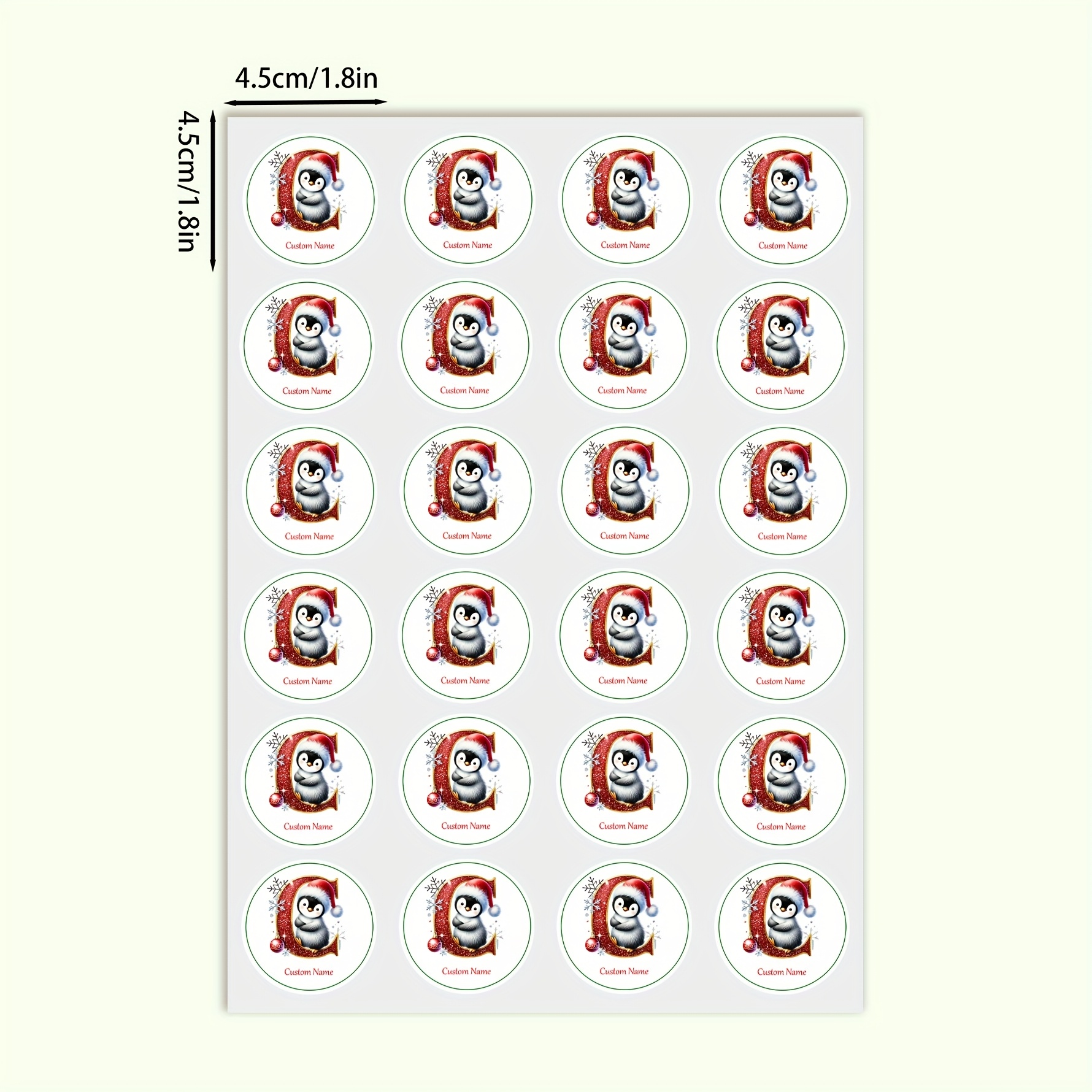 TEMU 24pcs Personalized Round Christmas Stickers, Christmas Santa Gift Sticker, Custom Name Labels, Labels, Christmas Gift Tag. Perfect For Christmas