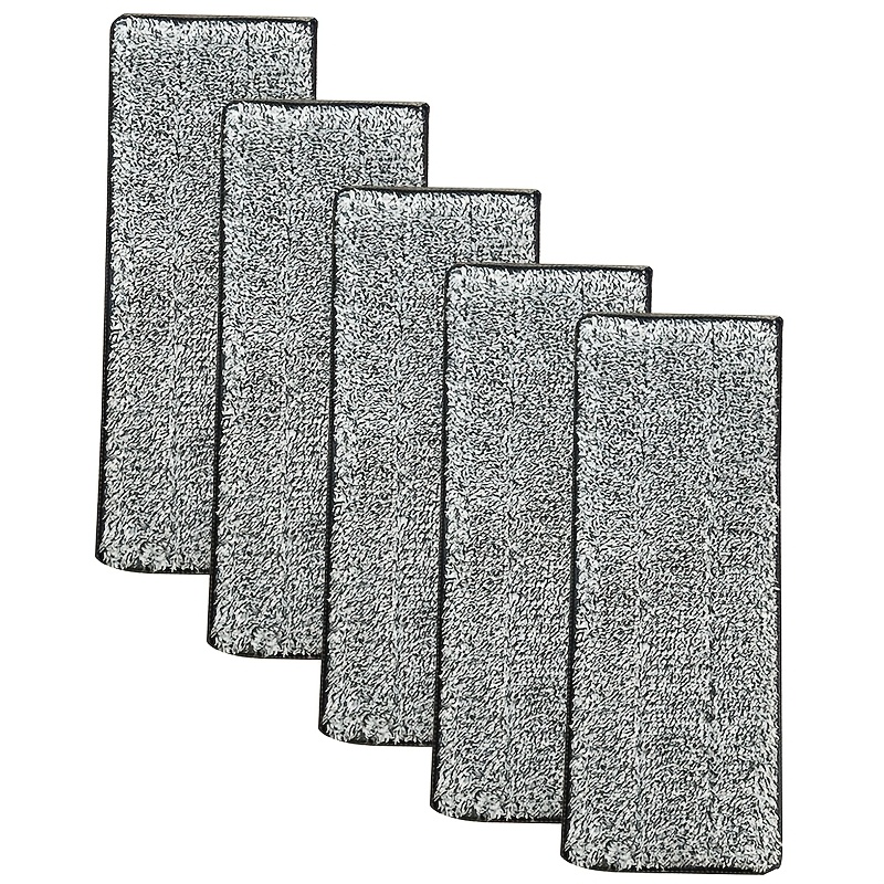 Image of 5pcs, Flat Floor Mop Cloth, Microfiber Mop Replacement Pad, Washable And Durable Replacement Mop Cloth, Dust Removal Mop Head, Wet And Dry Use, Easy To Clean, Cleaning Supplies, For Hotel Use