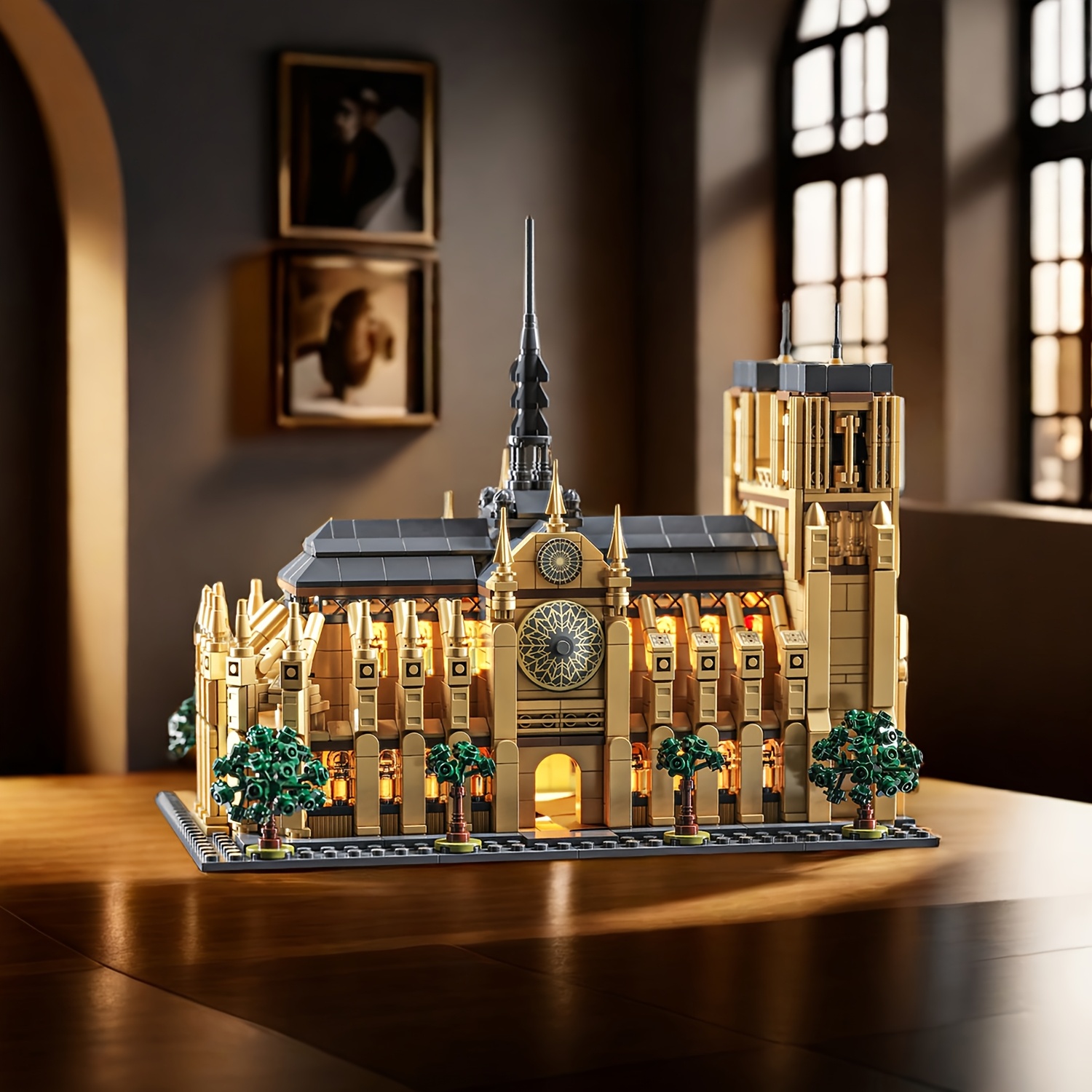 1757pcs   architecture   model building block toy set with led lights creative desktop   enthusiast home decoration christmas new year birthday gift suitable for adults and teenagers 6 years old