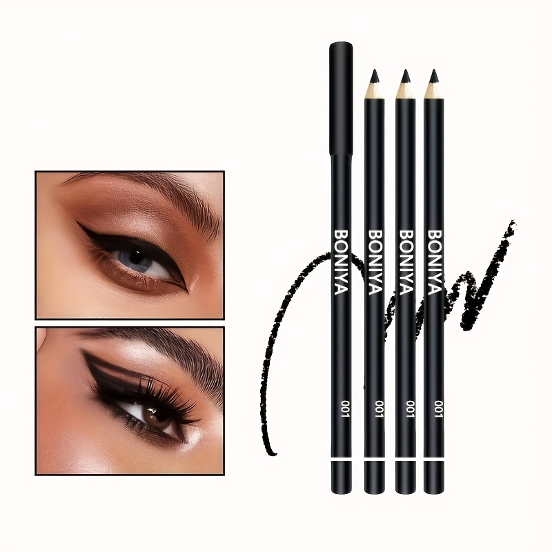 3pcs-black Eyeliner Pencils Smooth Waterproof And Sweatproof Long-lasting Eyeliner With -black-easy To Apply