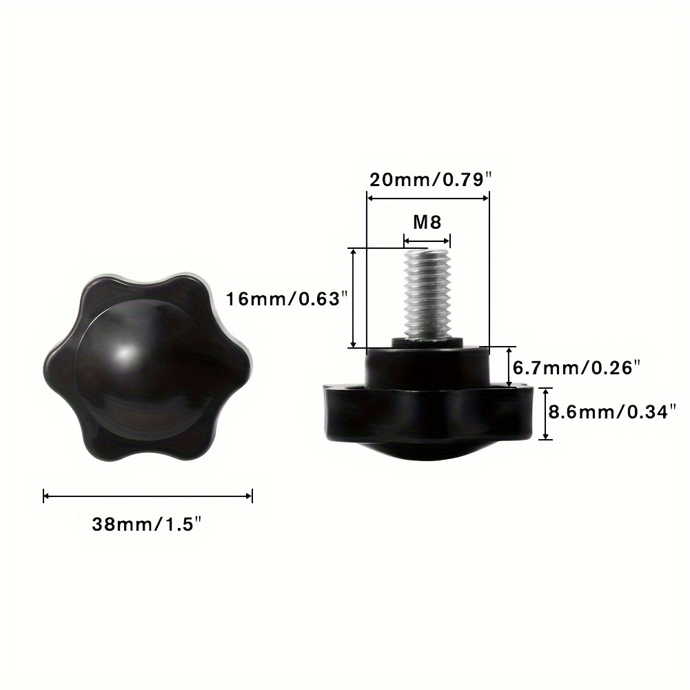 Clamping Screw Knob Plum Hex Shaped Hand Knobs Knurled Thumb - Temu ...