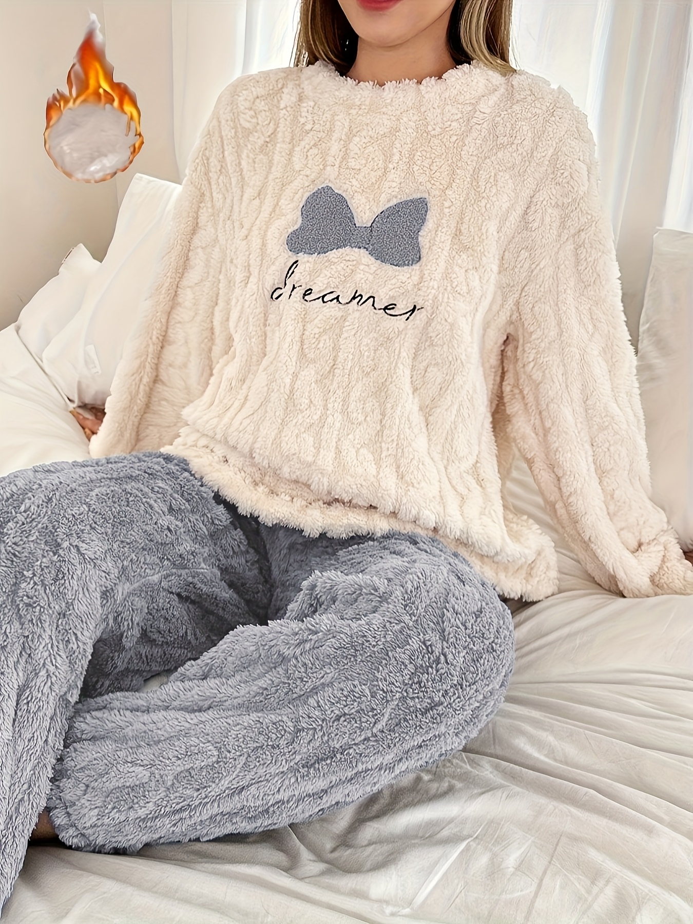 Winter Dames Fleece Pyjama Set