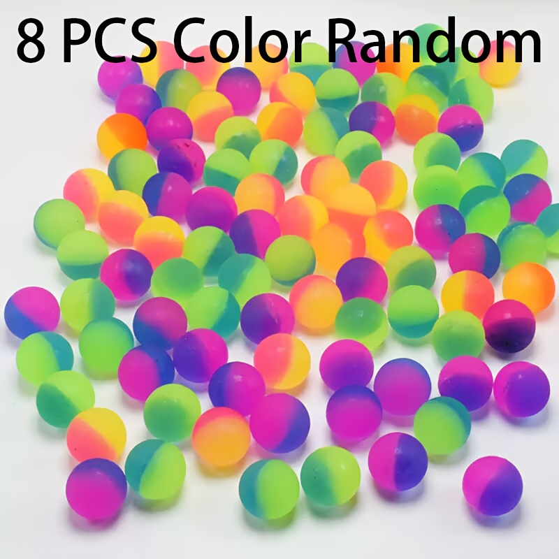 Image of 8pcs Macaron Colored Mini Elasticity , Christmas And New Year Gifts, Suitable For Party Gatherings, Carnival Supplies, Birthday Gifts, Tpr Soft Rubber Material, School Student Prizes, Color Random