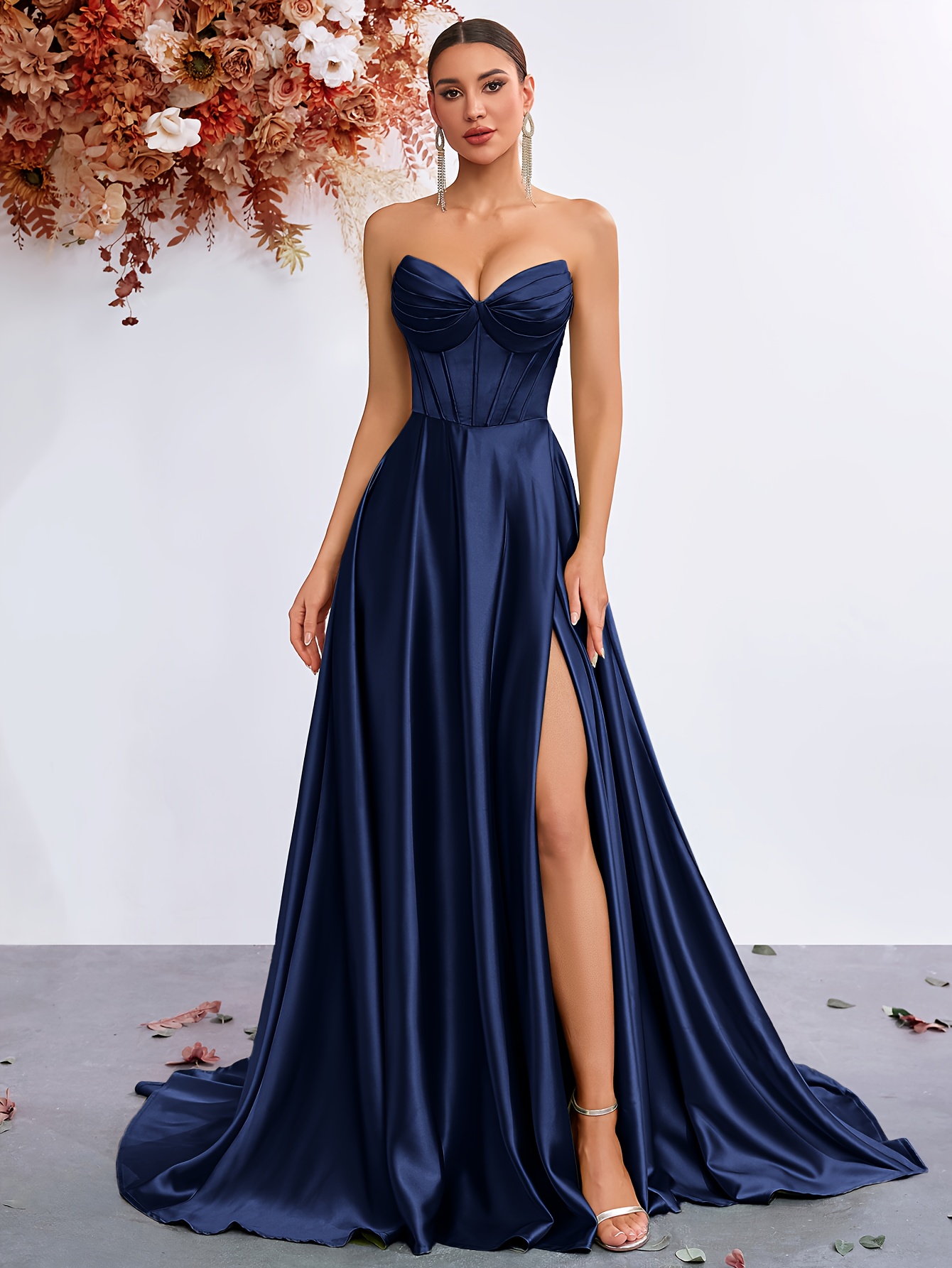 prom dresses formal Simple Satin Long Prom Dress, Long Formal Dress  shopluu