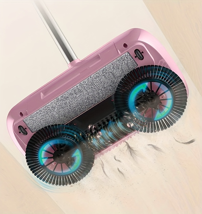 a manual sweeping machine for home use that combines sweeping and mopping in one featuring a broom and dustpan set a broom tool details 2