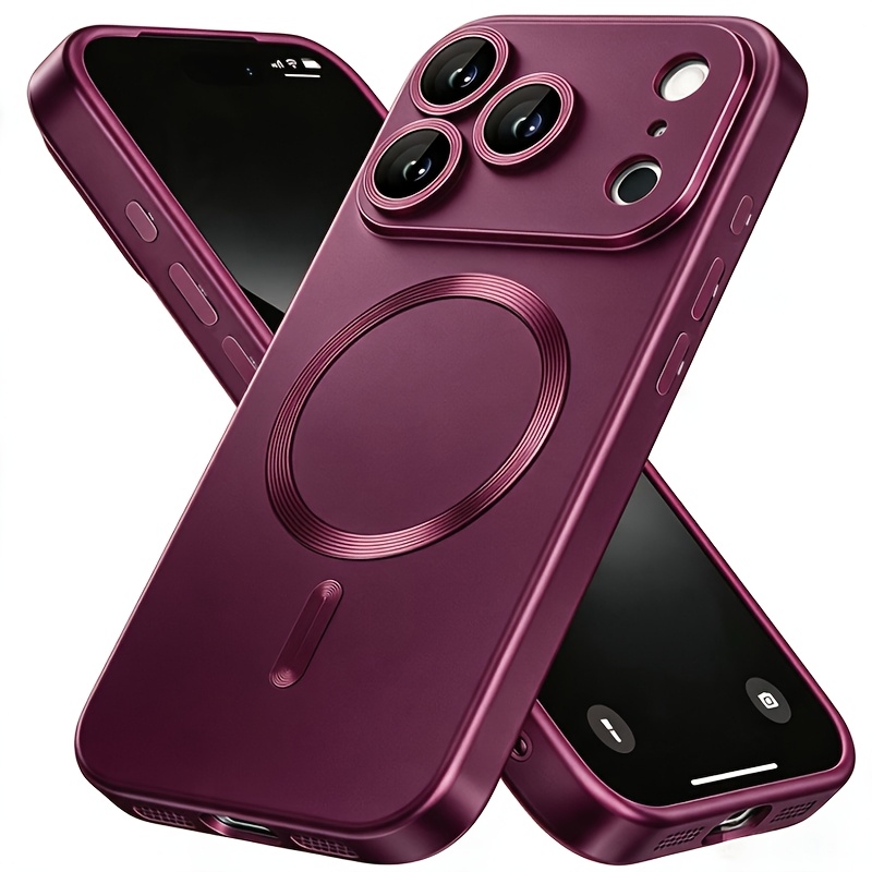 TEMU Phone Case - Magnetic Phone Case Suitable For Iphone 18 Pro Max 17 Pro Max 17 16 15 14 13 12 11 Pro 17e, With A Shock-absorbing Frame And Camera