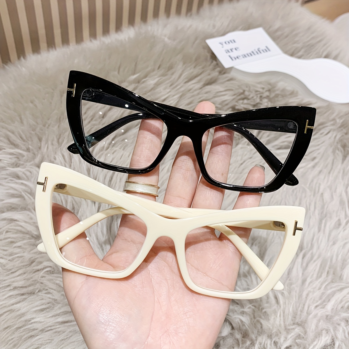 Gafas con marco de ojo de gato, gafas de moda con marco vintage para mujer, lentes