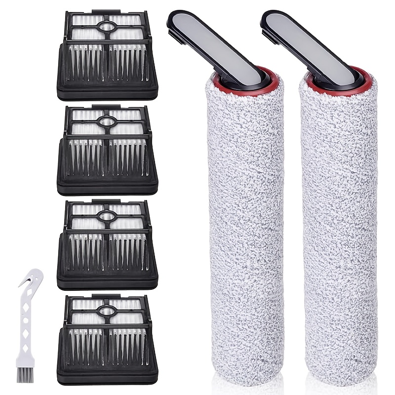 TEMU 2 Brush Rollers & 4 Filters Replacement Kit For /h12 Dual/g10 Pro Cleaner - Compatible With , H12 Dual, G10 Pro - Cost-effective Maintenance