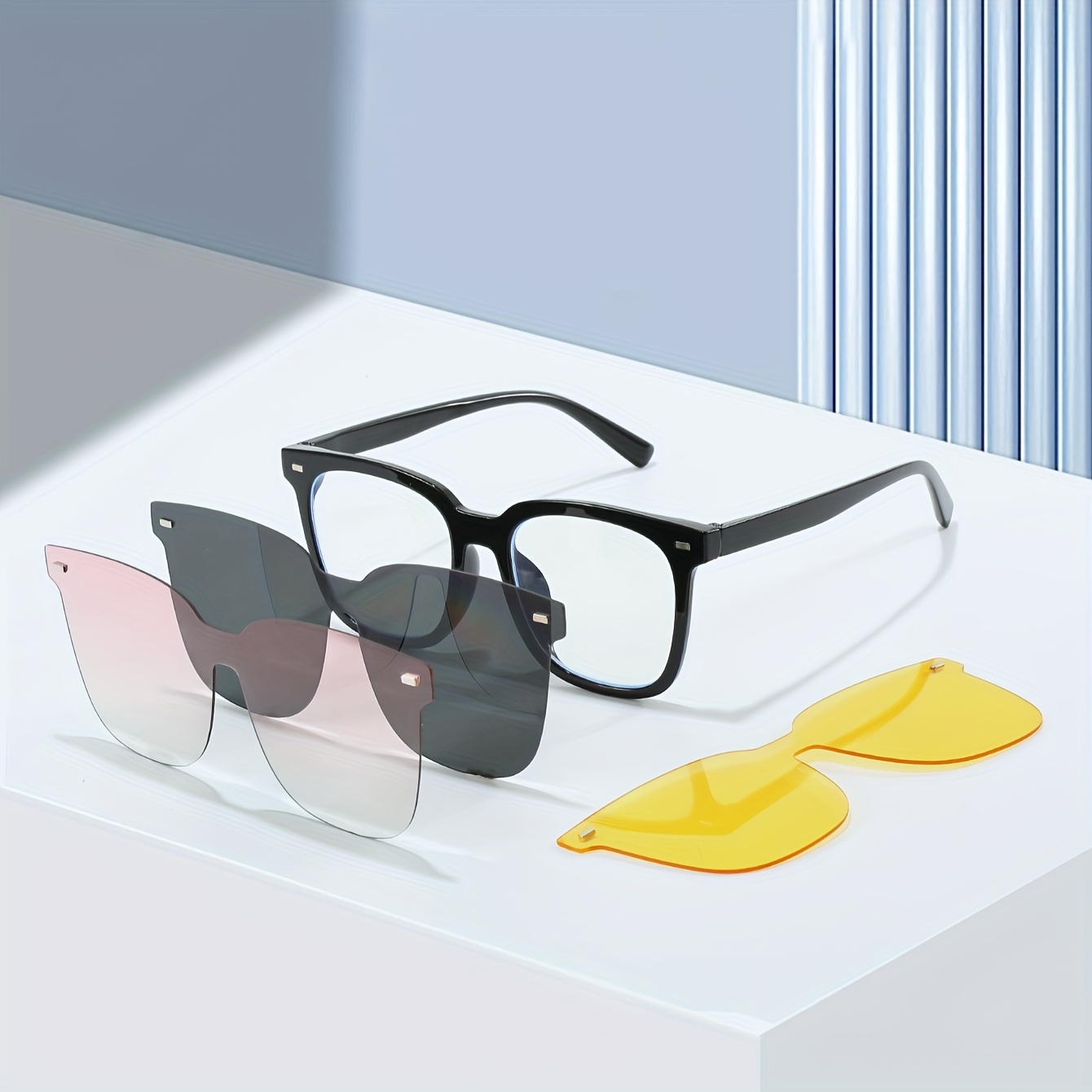 elegante juego gafas magnéticas mujer diseño Temu Ecuador