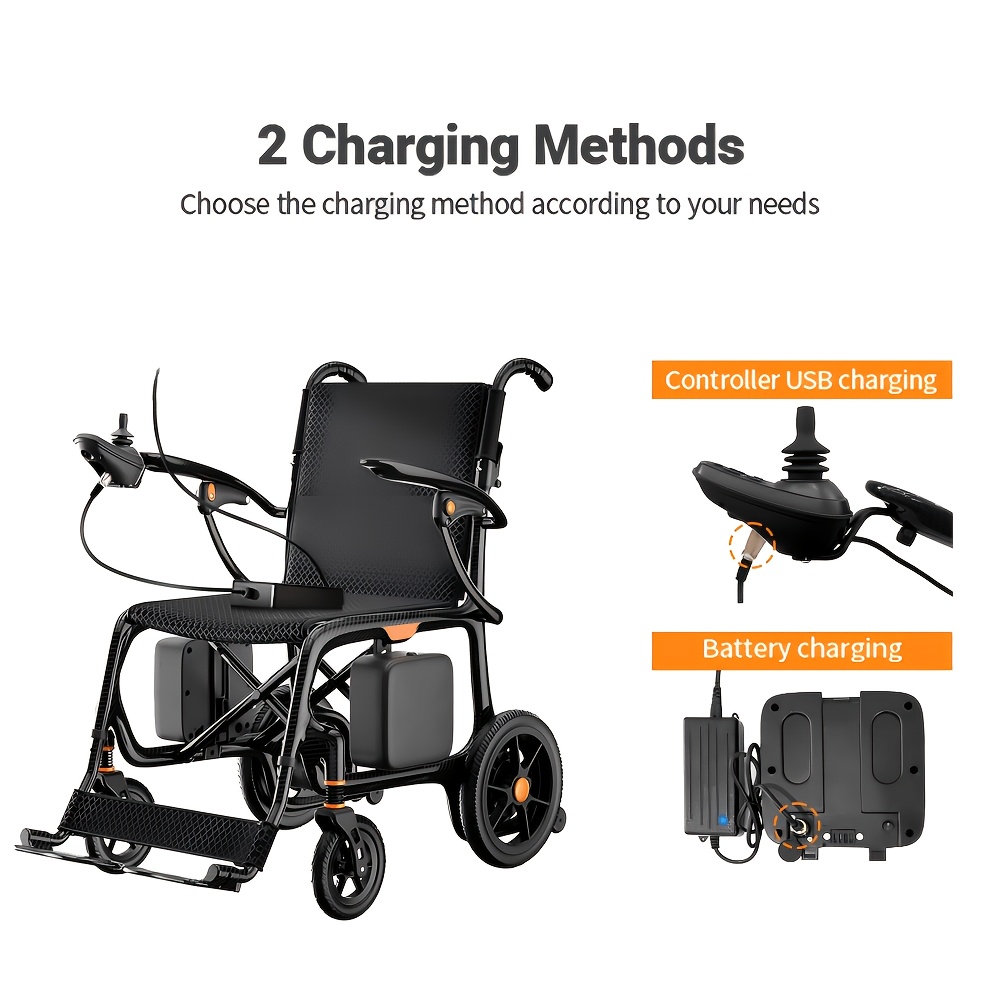 carbon fiber 25   range adult electric wheelchair no installation   folding and   lightweight 15kg 300lbs load capacity compact enough to   luggage     beach   portable power chair Product details 5