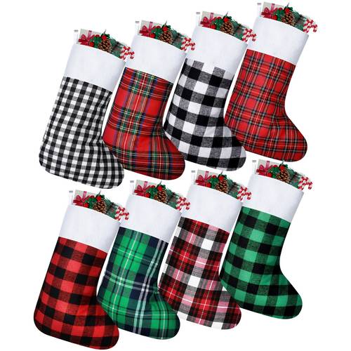 8pcs christmas stockings stocking fireplace bone hanging stockings fabric xmas stocking pet stocking christmas ornament for family christmas holiday for party 20inch for party favors