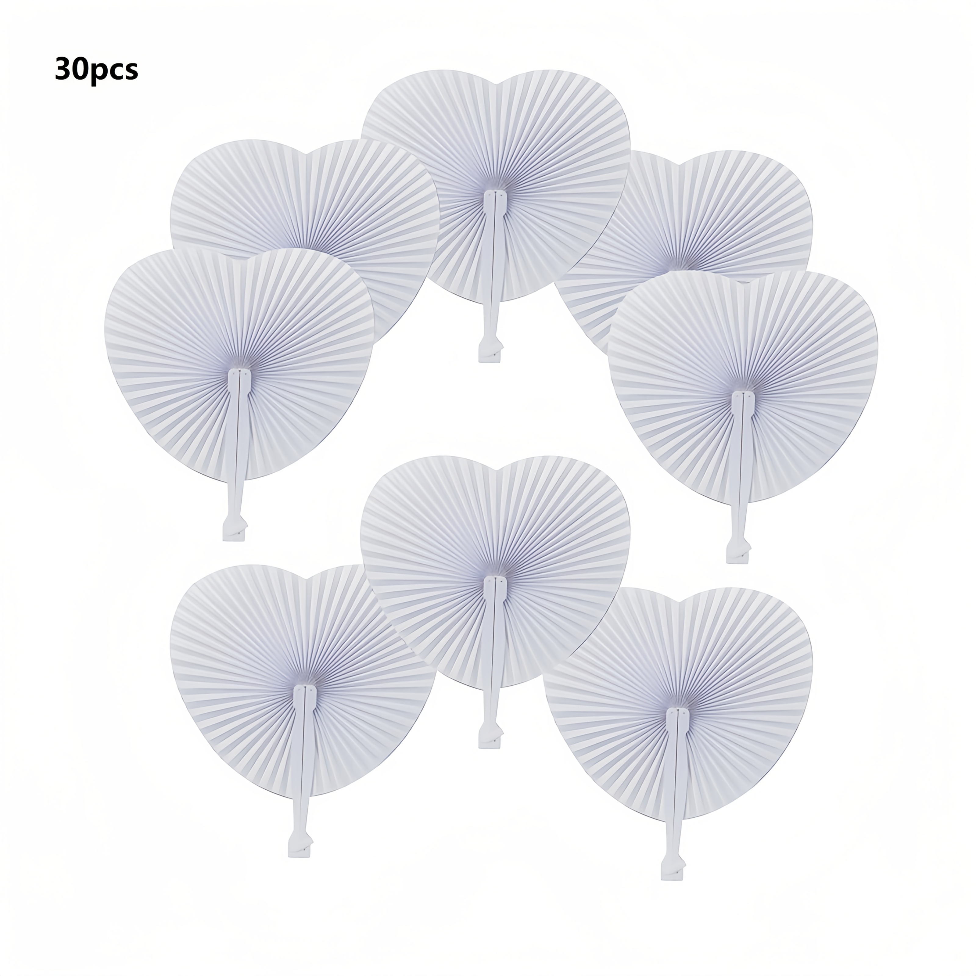 TEMU 30pièces Ensemble de Ventilateurs Pliés Élégants - Personnalisable avec un Personnalisé, Idéal pour la Décoration de Mariage et de Fête,