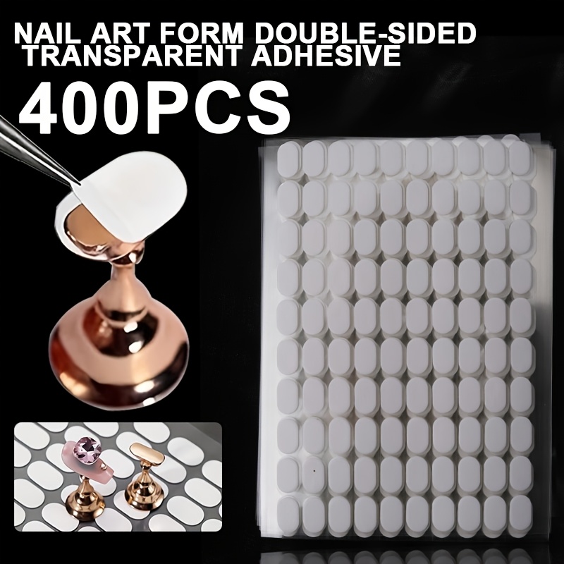 E-shop 400 Stk. transparente doppelseitige Nagelspitzen, geeignet für Nageldesign, Salonübungen & -präsentation, durchsichtige PVC-Gelee-Spitzen mit