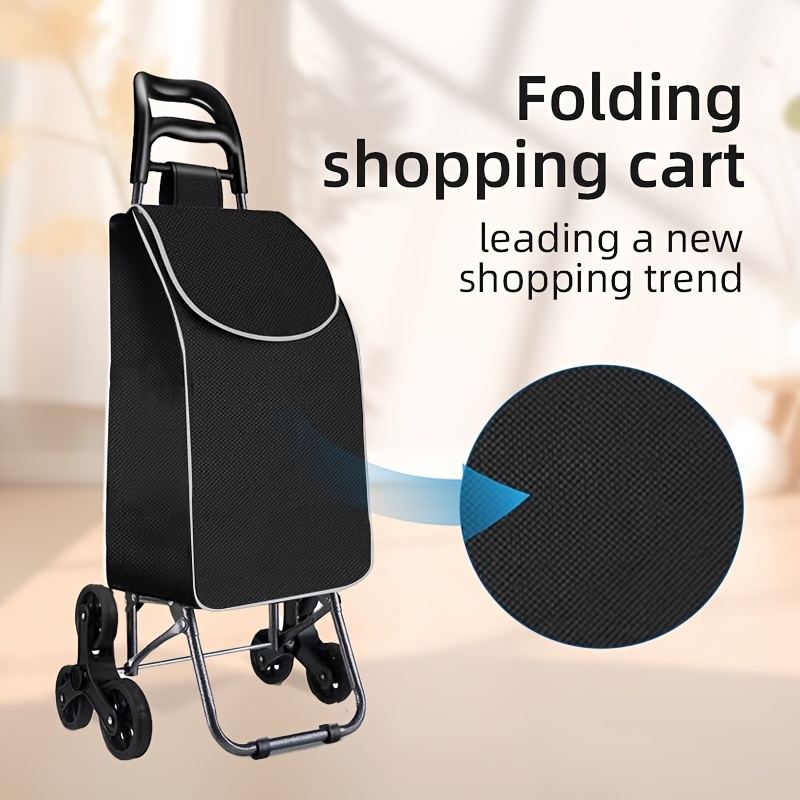 

Portable Foldable Shopping Pull Cars, The Rear Wheels Can Climb Stairs, Saving Effort, Suitable For Buying Vegetables, Outdoor Travel, Camping