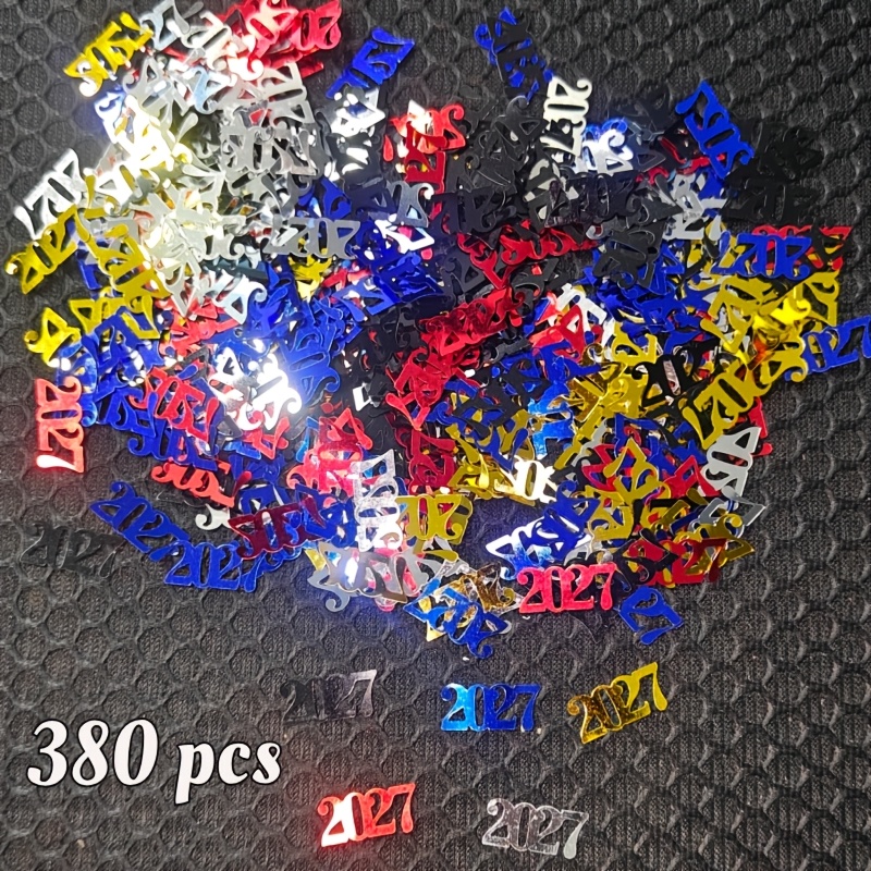 TEMU 5 couleurs pour fête du An 2027, décoration de table de Noël avec , colorés avec le numéro 2027, accessoires de pour fête du An