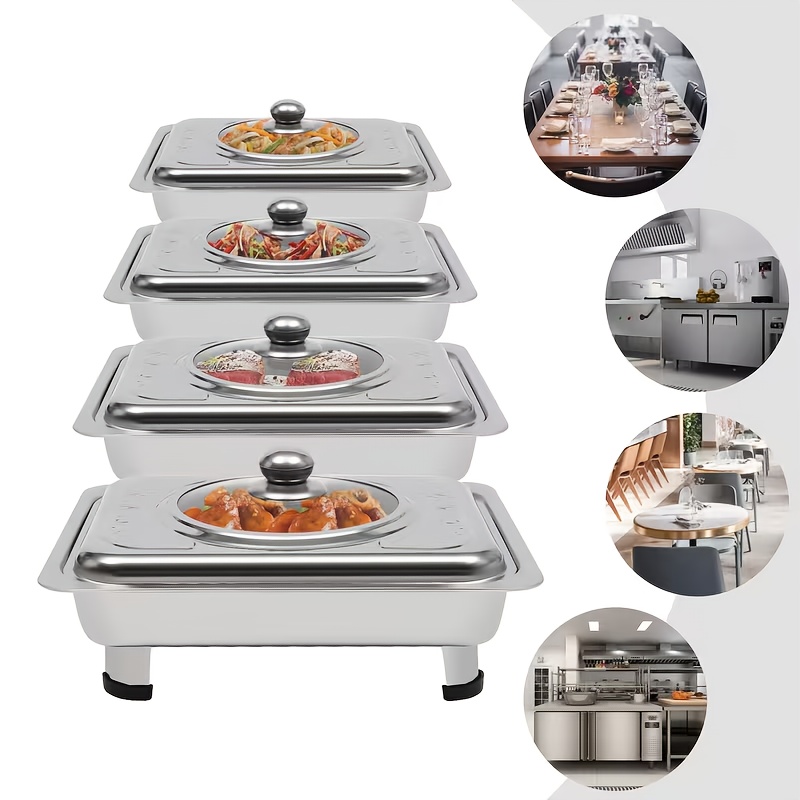 TEMU 4pcs Of Small Cooking Stove (embossed Combined Cover) 33.5 * 27.5 Cm*15cm, Cooking