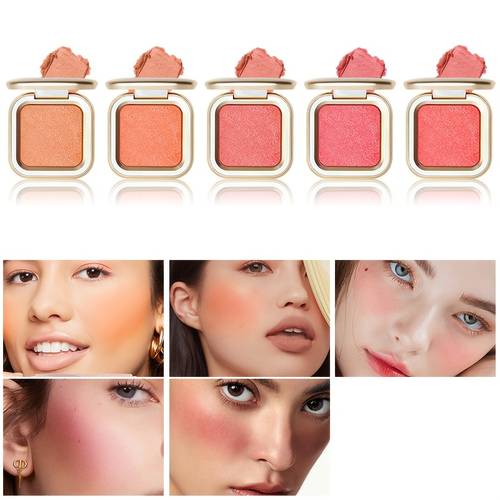 MGL -in- Blush, Highlighter & Contour Palette - Long-Lasting Powder Formula with Matte, Orange Nude Gradient (for Fair to Light Beige) - Multi-Use Powder for Cheek, Cheekbone & Jawline Definition - Daily/