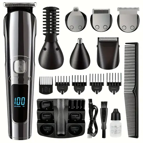 beard trimmer for men electric shaver cordless hair clippers trimmers set mens grooming kit for shaving face mustache body ear nose hair trimmer gifts for men