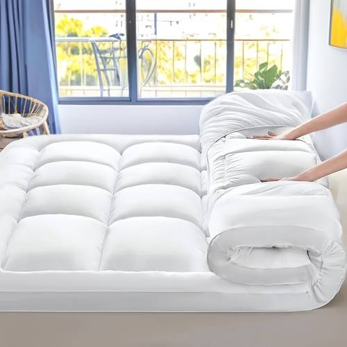 cooling mattress topper extra thick mattress pad pillow top mattress cover quilted fitted mattress protector cotton top stretches up 8 21 deep pocket for bedroom