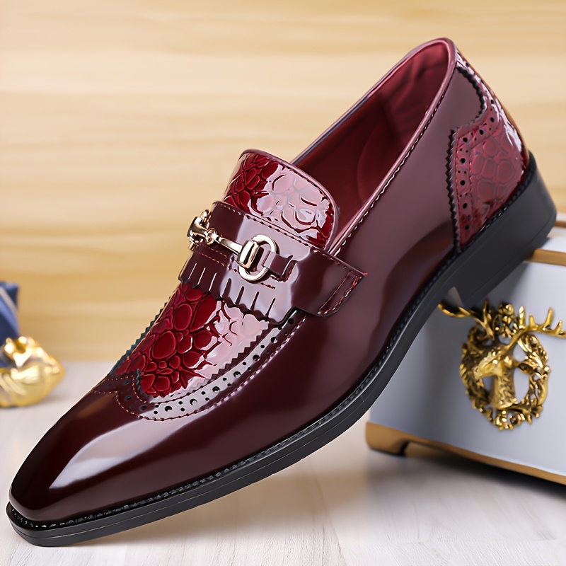 navy blue dress shoes sold on Temu United States