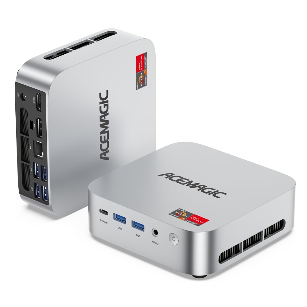 Image of 7 7735hs Mini Pc (up To 4.75ghz), 24gb Lpddr5 5500mhz, 512gb Ssd, Triple 4k Display, 2.5g Lan, Wifi 6, Graphics (12 Cores), Small Desktop Computer For Business/home