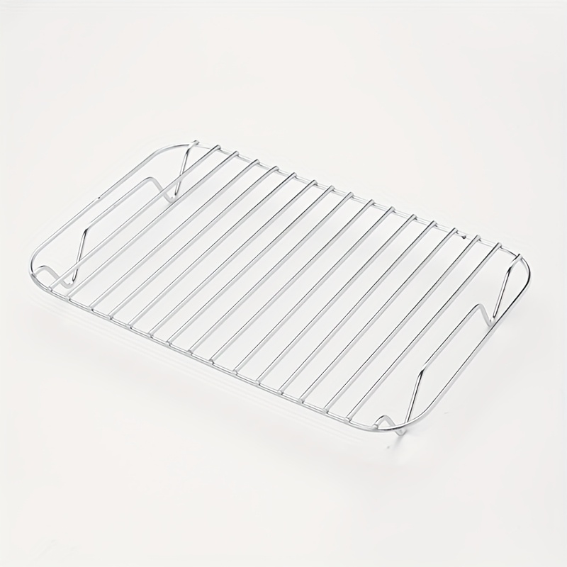 Image of 1pc Stainless Steamer Rack - Cooking & Baking Rack For Dumplings, Vegetables, Meat - Perfect For Air Fryer, Rice Cooker, Oven - Durable, Easy- For Outdoor Camping, Hiking, Fishing