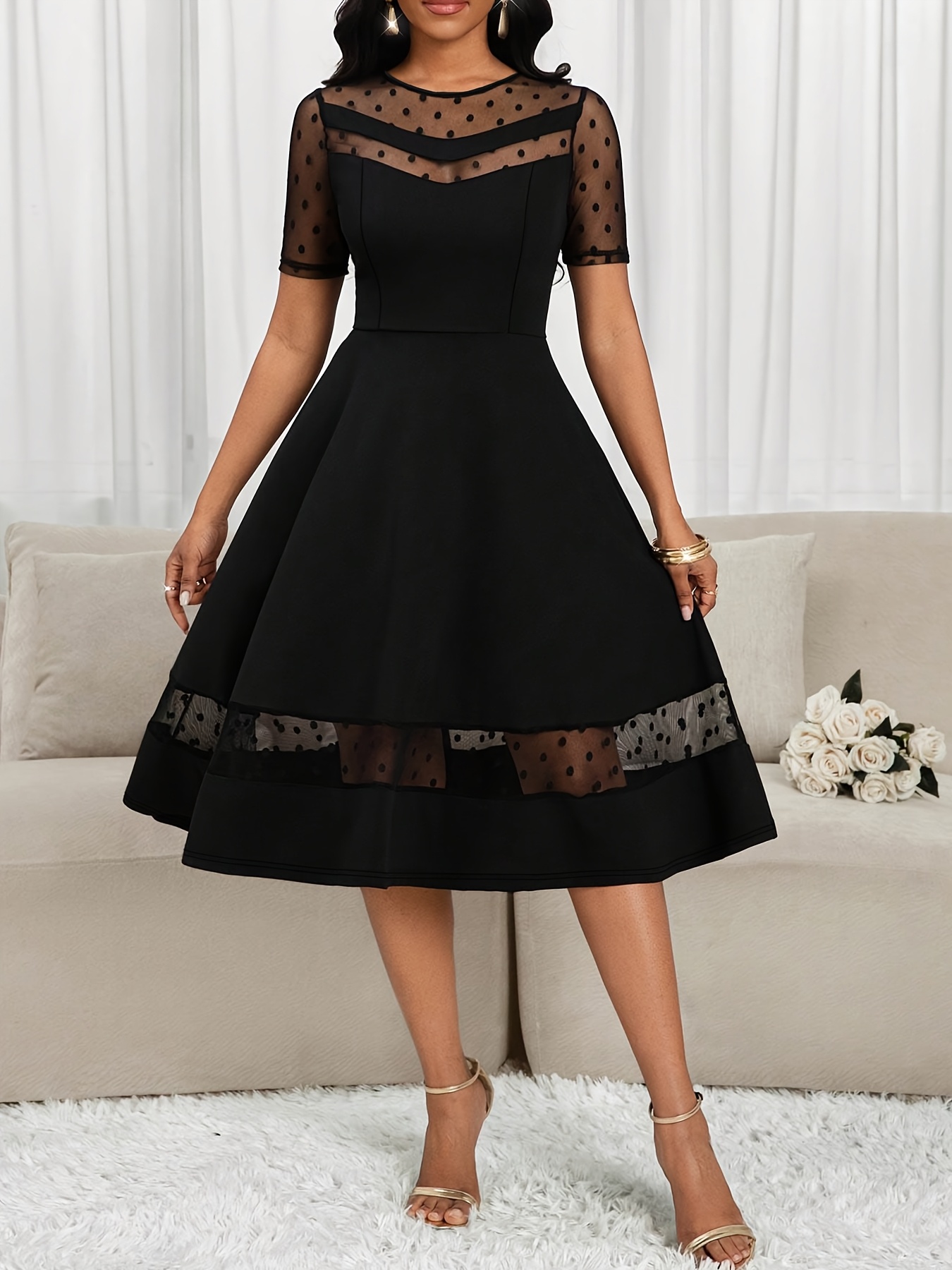 dresses for women black sold on Temu United States