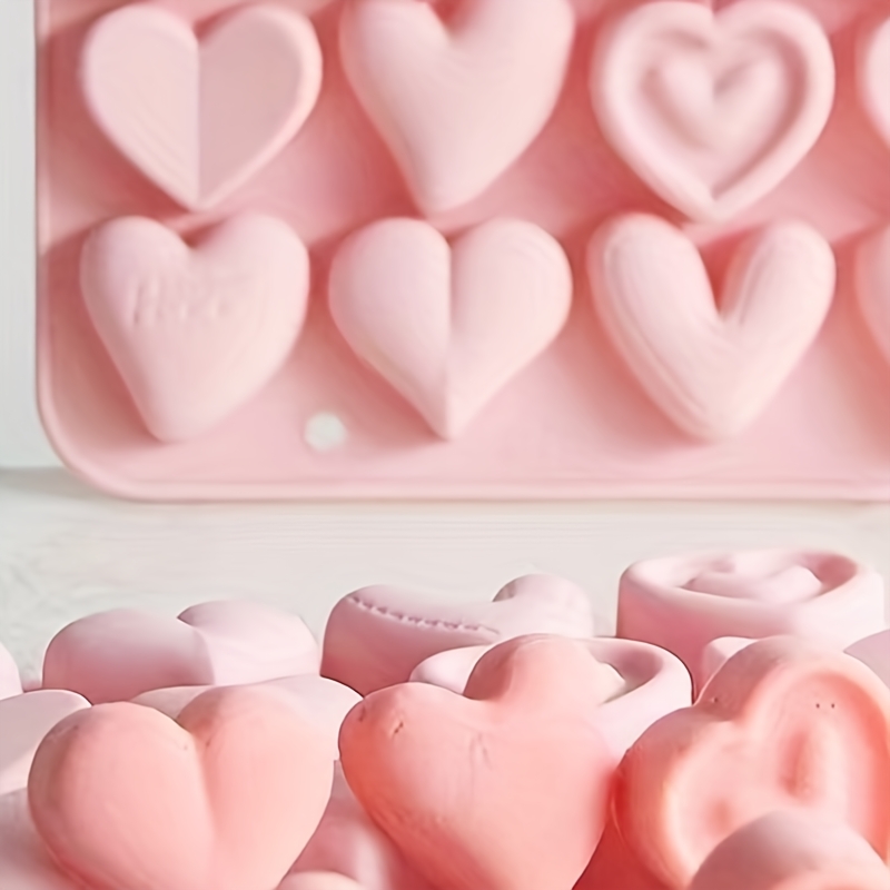 

1pc Silicone Heart Mold, 12 Irregular Heart Shapes, For Resin, Candle, Soap Making