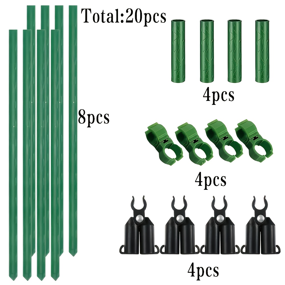 Plant Support Combo Set: Climbing Trellis, Plant Stakes, Gardening Tomato And Cucumber Support, Climbing Pole, Trellis, Garden Climbing Support