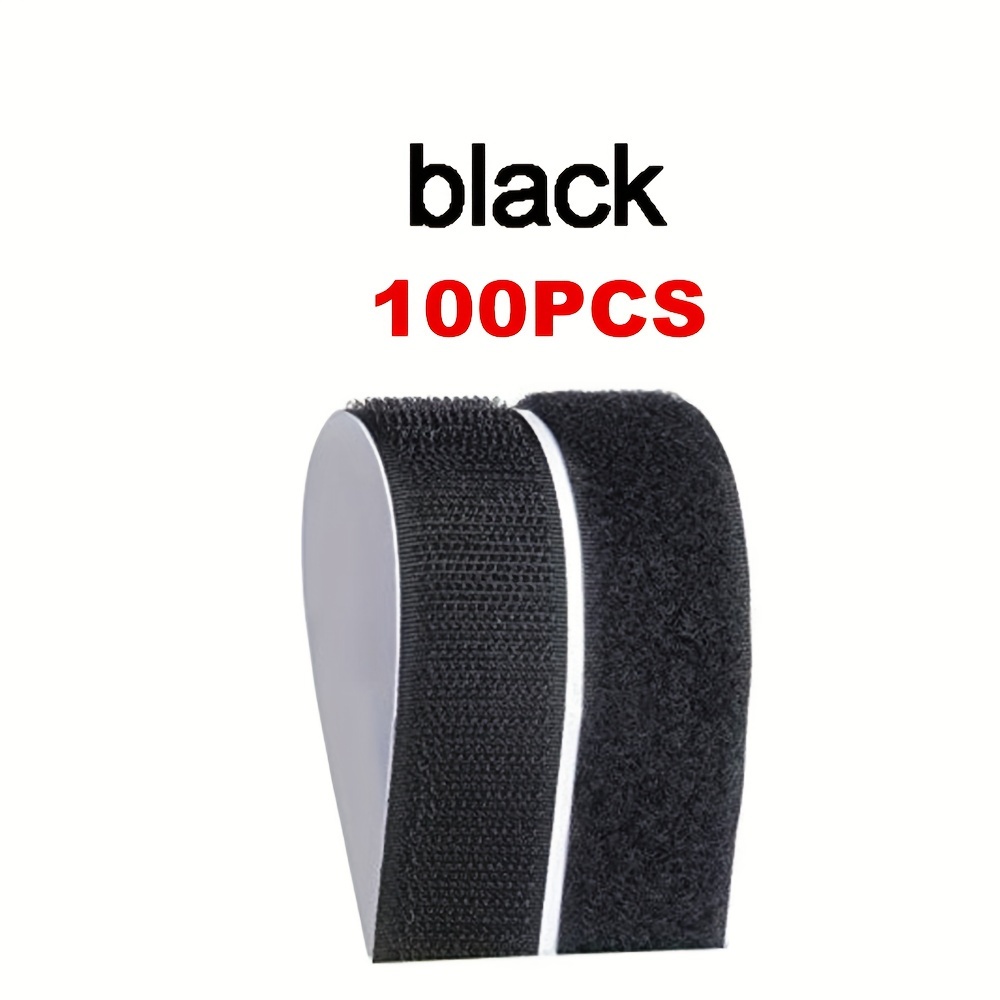 10/30/50/100pcs Self-adhesive Hook And Loop Strips, Double Sided Interlocking Tape, Sticky Back Tape, Heavy Duty Mounting Strips For Home Or Office Use - Of Holes And Screws