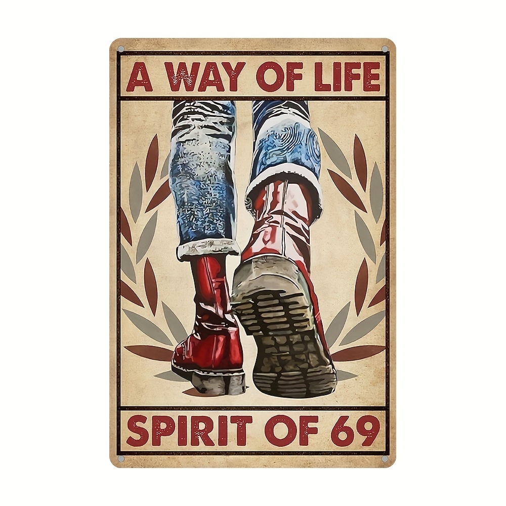 

Vintage-inspired Metal Tin Sign 'a Way Of Of 69' - Uv Printed, Indoor/outdoor Wall Decor For Home, Bar, Cafe, Garage - 8"x12