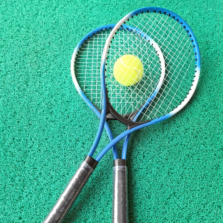 professional aluminum alloy tennis rackets for adults durable high bounce with 1 large ball included ideal for training competitive play double racket home tennis details 5