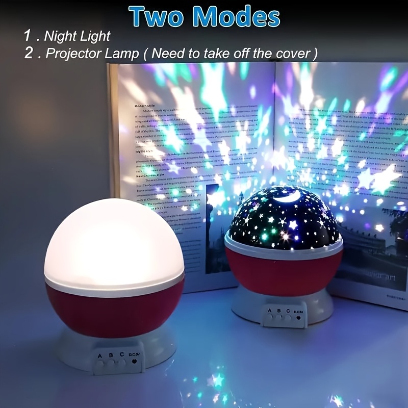 1pc star and moon projector lamp usb powered led light effect multiple color   dimmable desktop star and moon projection button control suitable for bedroom living room home theater gaming room multifunctional night light ideal for details 5