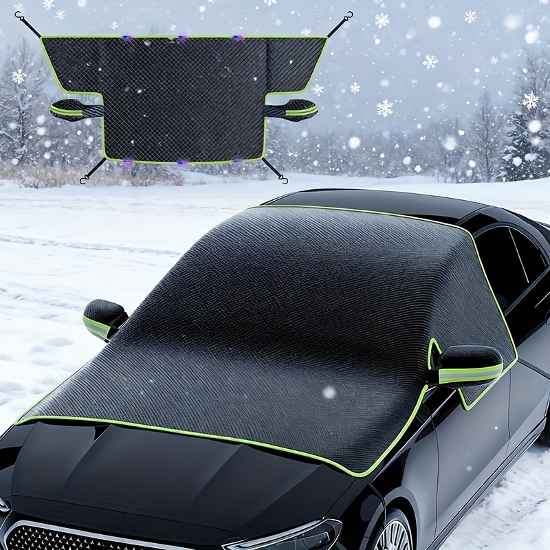 TEMU 1pc Of Snow Product, A Windshield Snow Cover For Cars, Prevents Snow And Frost, Suitable For All , Portable Windshield , , With Magnetic Suction, Resistant To Strong , Fits Most Vehicles