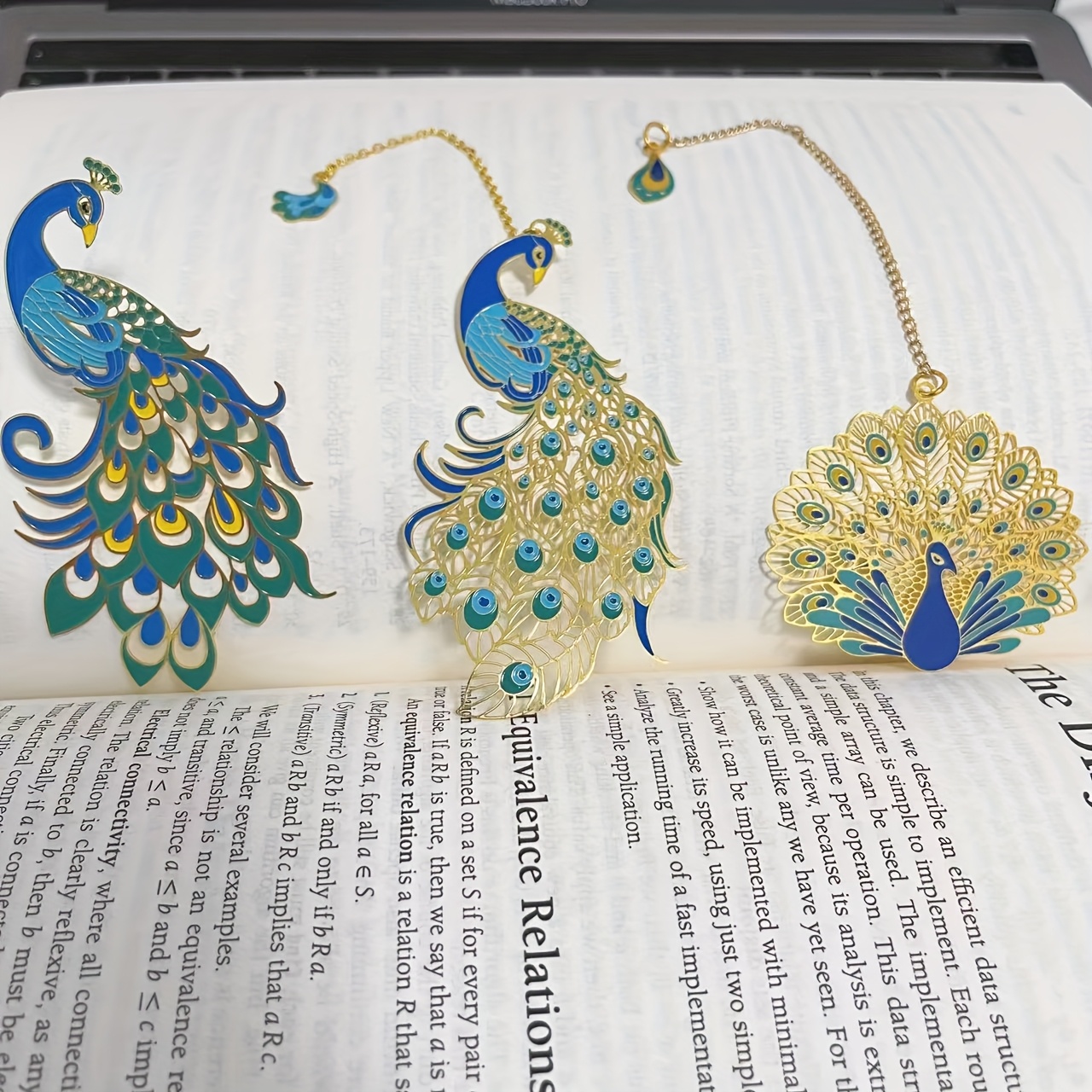 

en Laiton Coloré et Métal Creux - Pince à Page Élégante, Cadeau pour Amis & de Classe