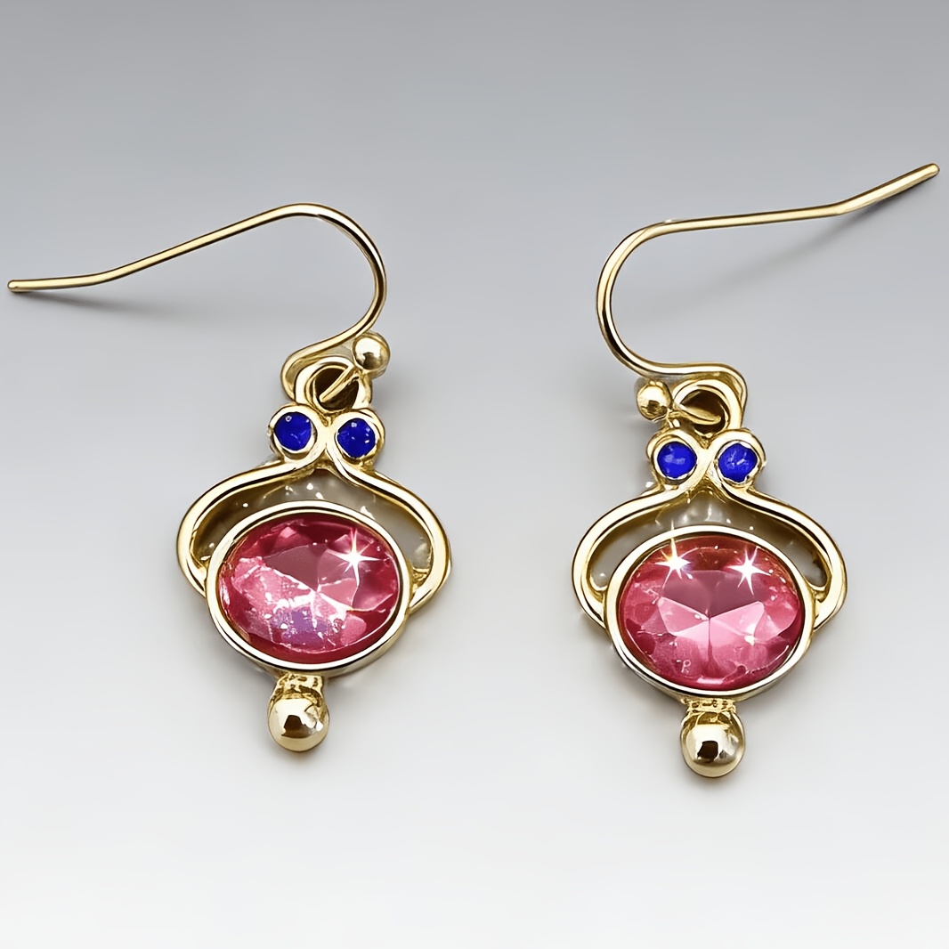 TEMU Une Paire de Boucles d'Oreilles Élégantes et Mignonnes en Synthétique Rose Adaptées aux Hommes et Femmes - Parfaites pour Tenue Décontractée, et