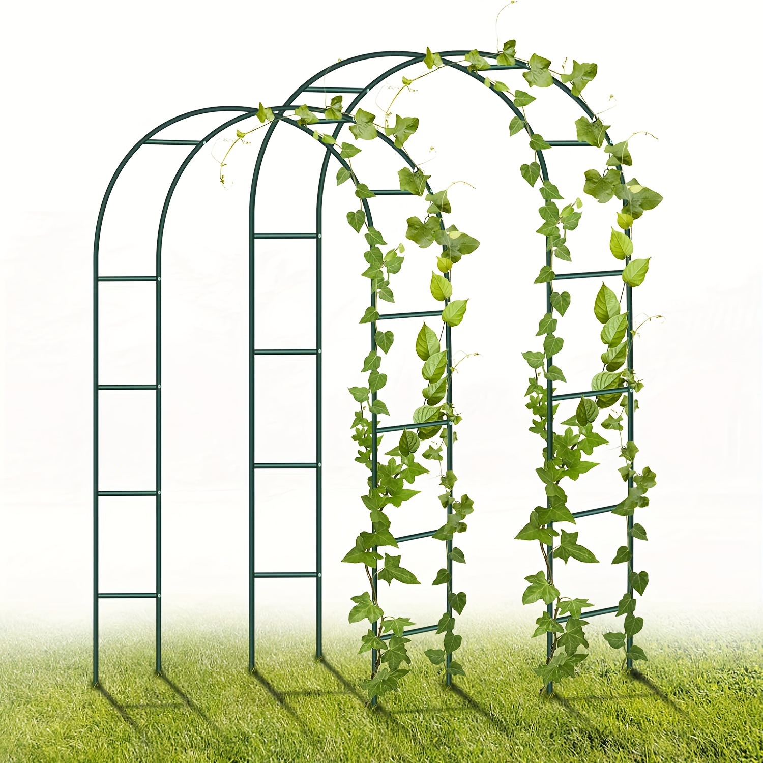 2 packung metall gartenbogen gr n gartenbogen mit stahlrahmen im gotischen stil hochzeitsbogen rasen kletterpflanzen f r drinnen und drau en hochzeitsfeier gartenterrasse blumenst nder rosenbogen ballonbogen gem se 240 x 140 x 38cm