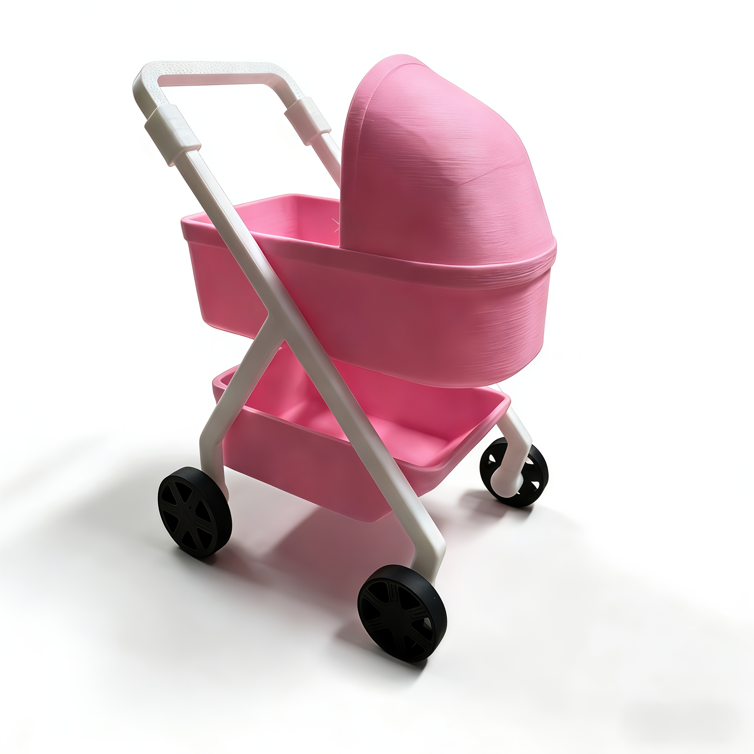 Image of Mini Baby Stroller, Collectible Figurines Dollhouse 1:12 Miniature Baby Stroller Simulation Mini Baby Cradle Stroller Additions, Perfect For Collection And Holiday Gift
