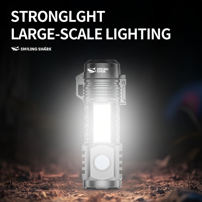 1pc   2 in 1 flashlight rechargeable led work light   cob floodlight 26800 battery light 5   torch with igniter portable for outdoor camping emergency candle sd5414 Product details 7
