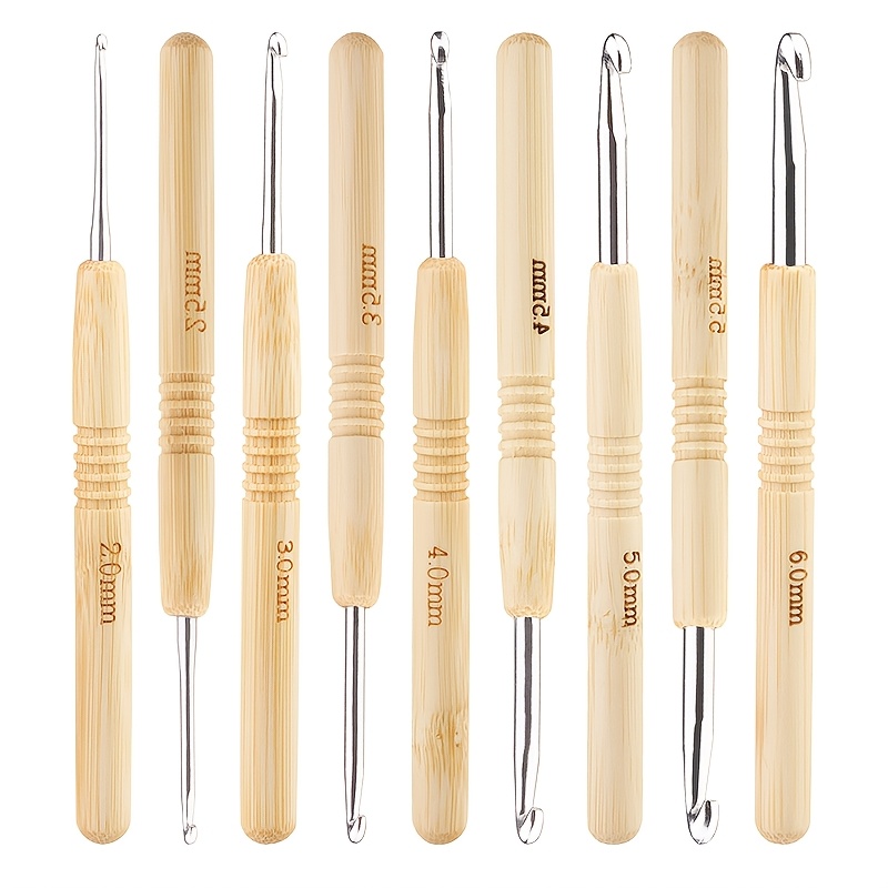 Crochet Set, Wooden Handle, Ultra Light Beginner Knitting Needle And Crochet Thread