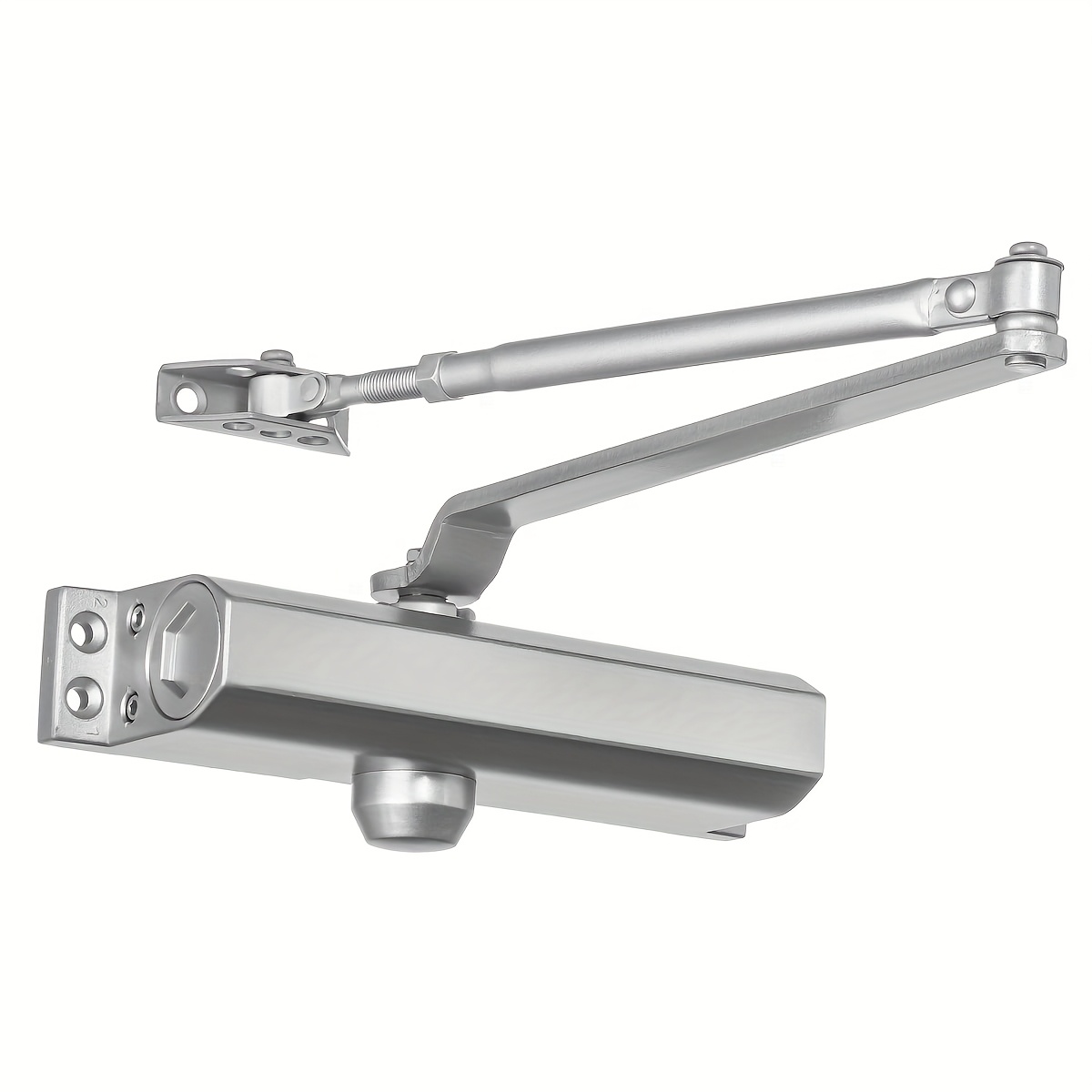 Image of 1pc Automatic Door Closer Safety Spring Door Closer, Commercial Heavy Duty Gate Closer, Fire Rated Automatic Stopper, Adjustable Quiet Door Closer Hinged Door To Self-closing