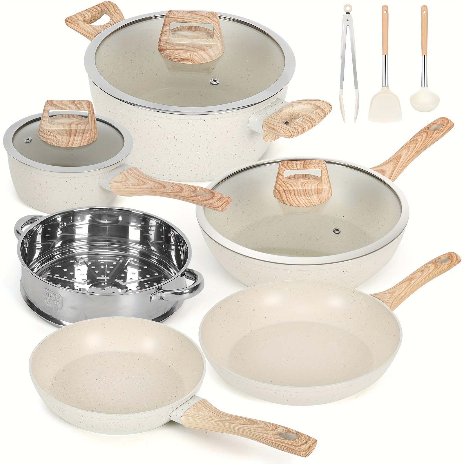 TEMU Pan, 12pot And Pan Set, Pan, Cookware Set, Cooking Set, Including Frying Pan.