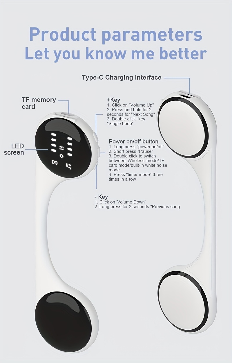 bone conduction music sleep speaker bedside companion sleek music box lightweight device energyefficient tech   player travel companion Product details 15
