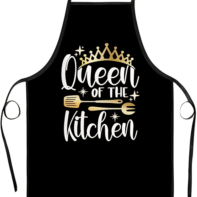 Print4U Tablier De Cuisine Pour Femme Avec Inscription « Grandma Is Queen Of The Kitchen », Rose, Taille Unique