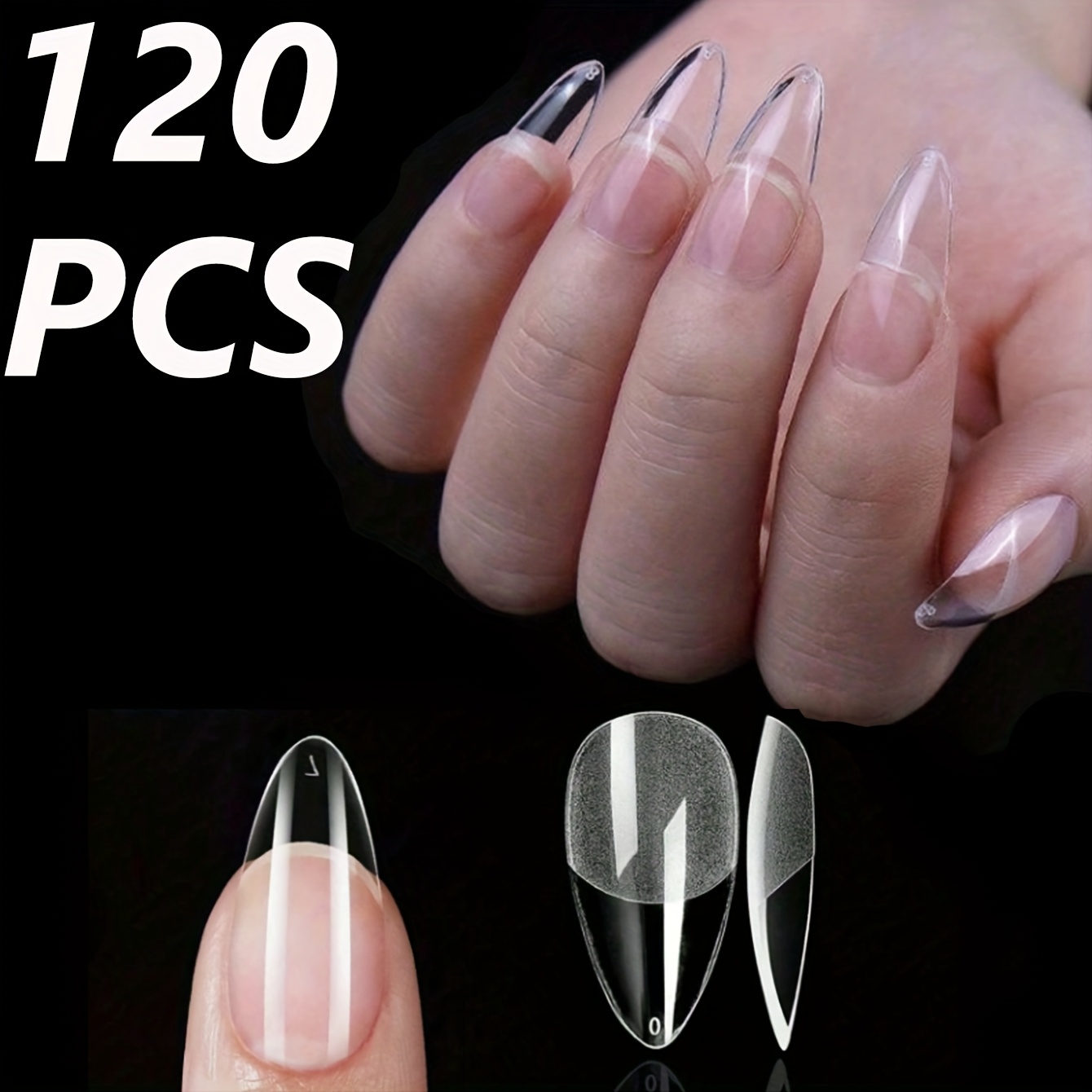 550 Falsche Nagelspitzen – Ultradünn, Halbmatt, Durchsichtig, Zum Aufkleben Für Gel & Acryl