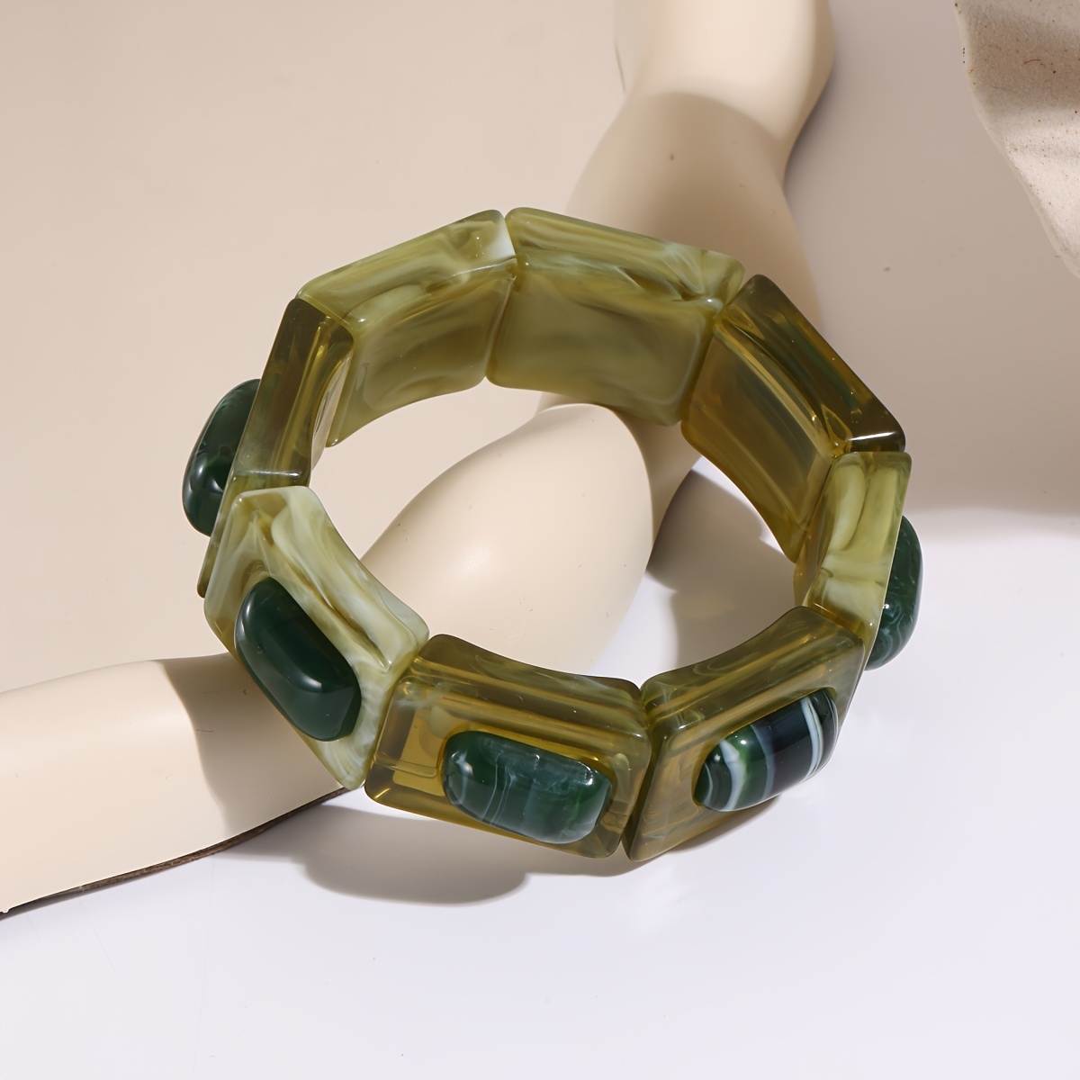 Classic Block Bracelet, Multi-Element Spliced Design, Versatile