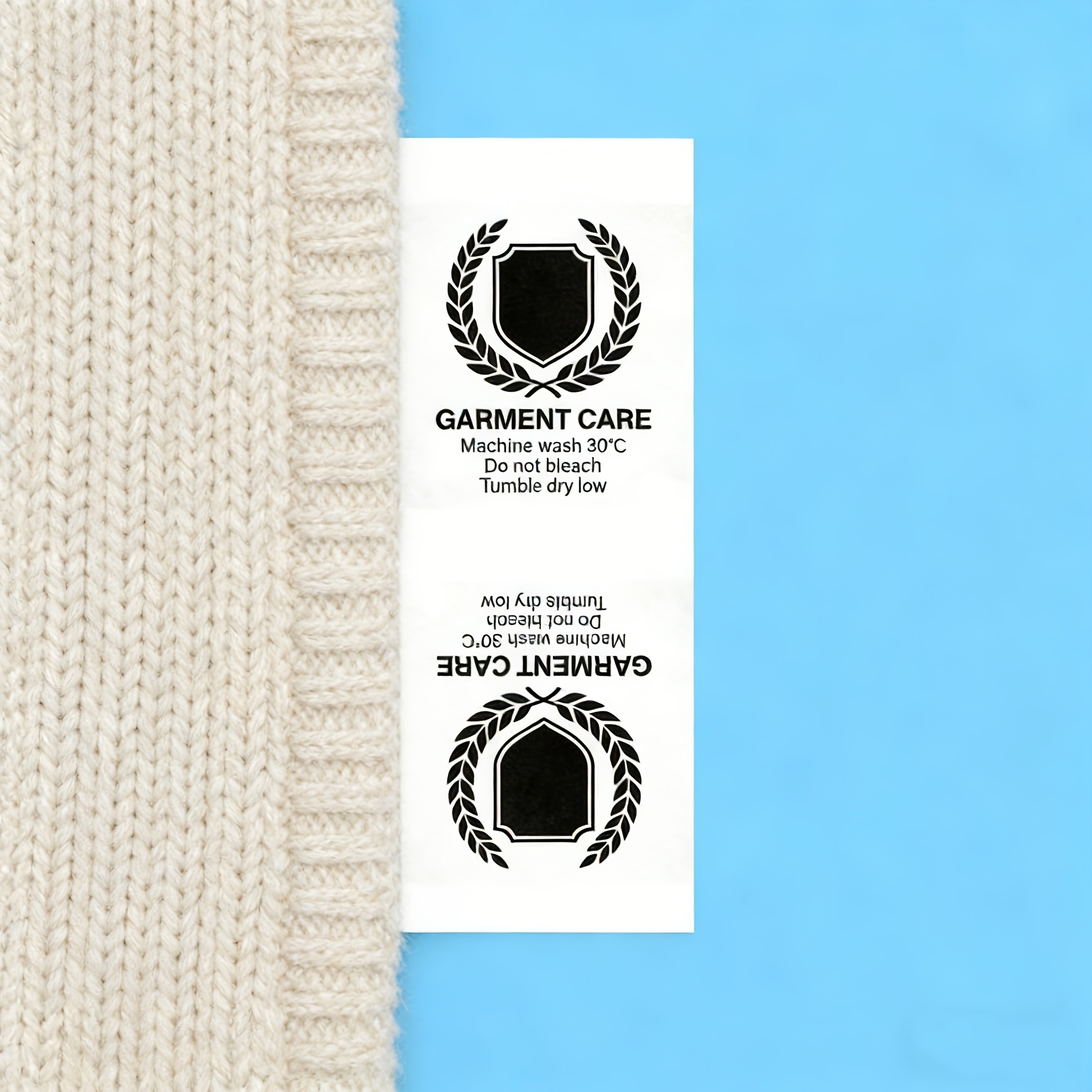 TEMU 39pcs Personalized Wash Mark Labels Suitable For Clothes, Pants, Hats, Bags - Custom /logo & Printing White Background With Your Own Designs -