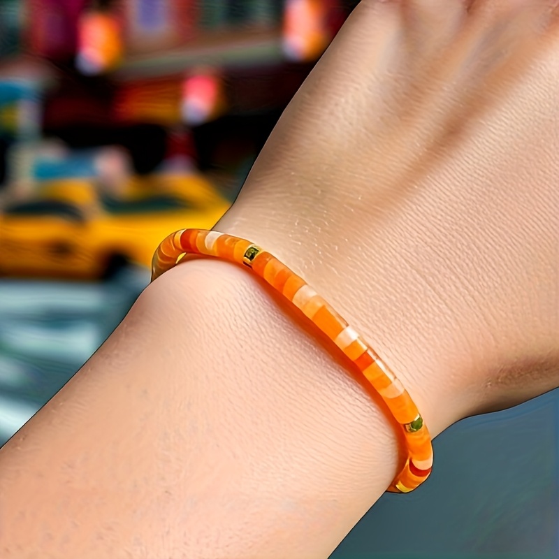 Guardian Stone Red Agate Bracelet, Minimalist Design