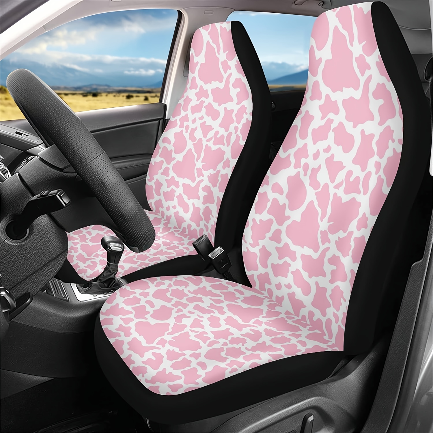 Cow selling Print Polyester Car Seat Covers