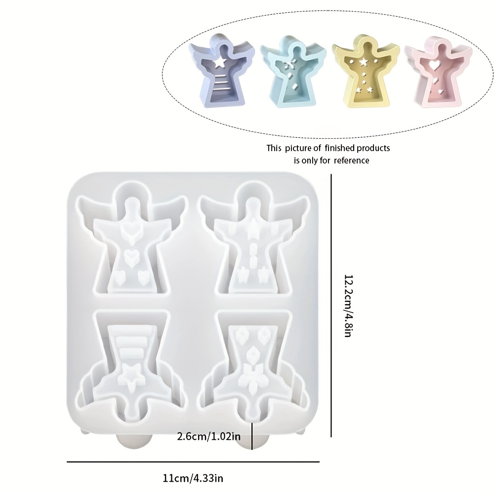 Image of 1pc Angle Shape Tealight Candle Holder Mold, Silicone Candle Holder Mold For Plaster Concrete Resin Casting, Unique 3d Angle Candlestick Mould For Art Craft, Party Wedding Home Decor